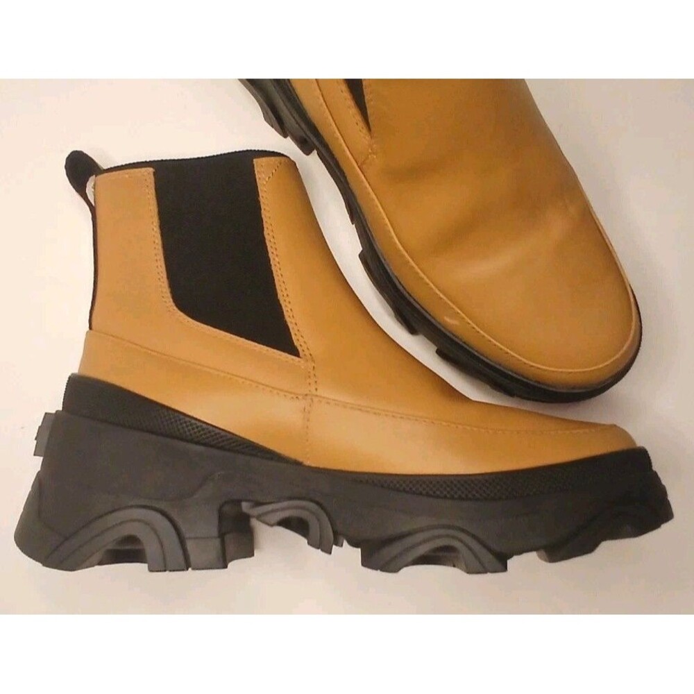 Sorel Womens Sz 7.5 Brex Waterproof Chelsea Boot Waterproof Tan/Black $180